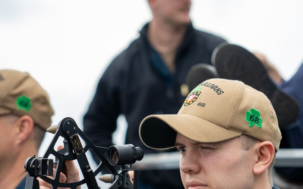Junior Officer uses a Stadimeter for Rangefinding