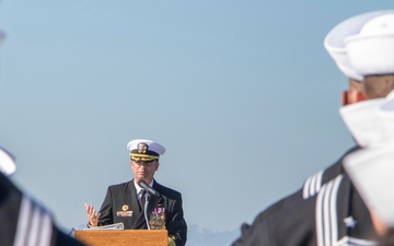 USS Anchorage change of command ceremony