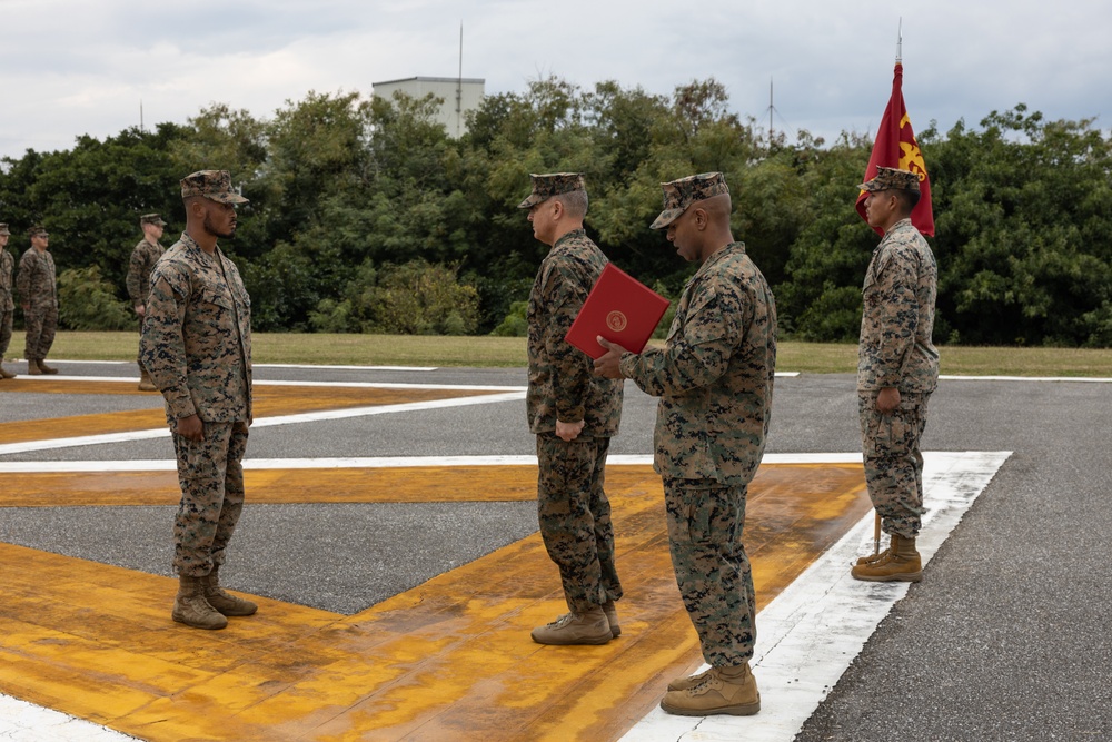 Sgt. Malik Pugh Navy and Marine Corps Achievement Medal Ceremony