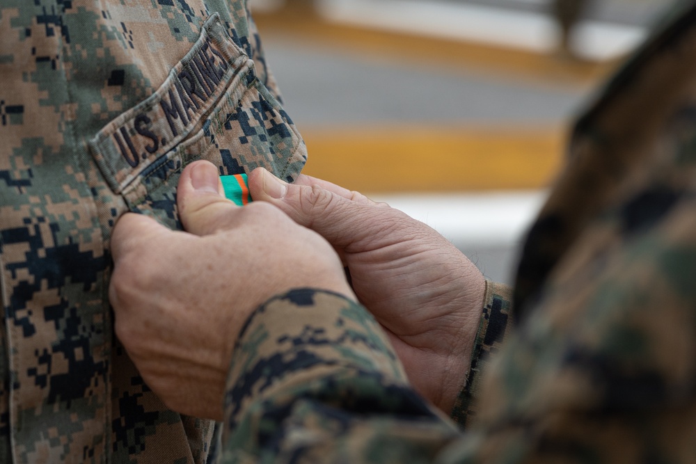 Sgt. Malik Pugh Navy and Marine Corps Achievement Medal Ceremony