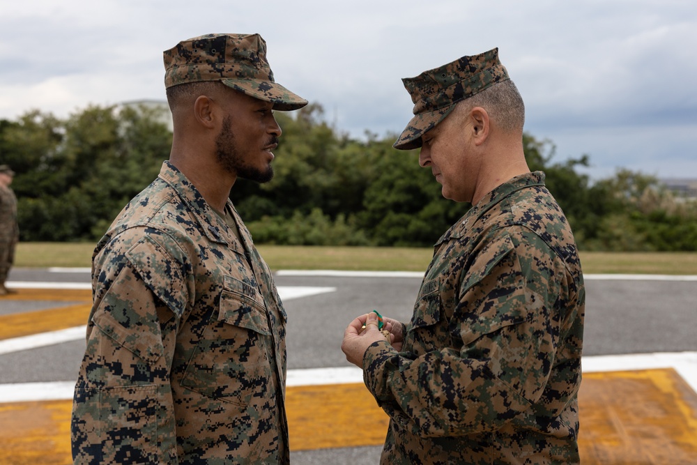 Sgt. Malik Pugh Navy and Marine Corps Achievement Medal Ceremony