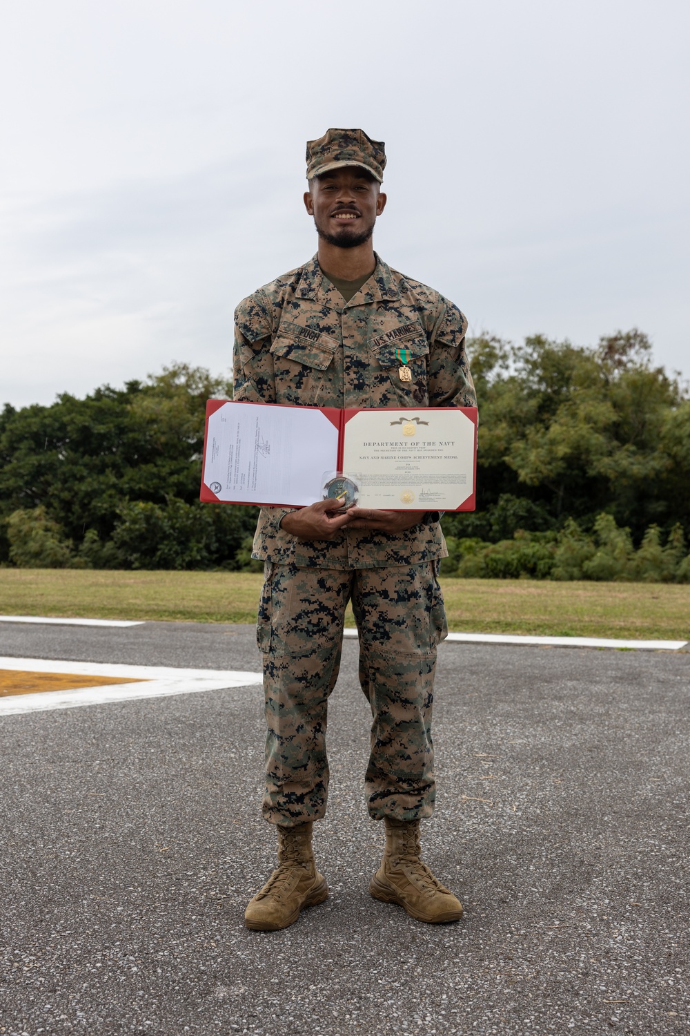 Sgt. Malik Pugh Navy and Marine Corps Achievement Medal Ceremony