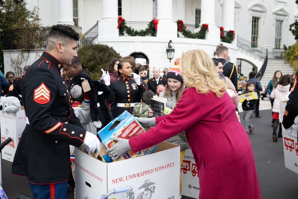 First Lady of the United States hosts Toys for Tots event at White House