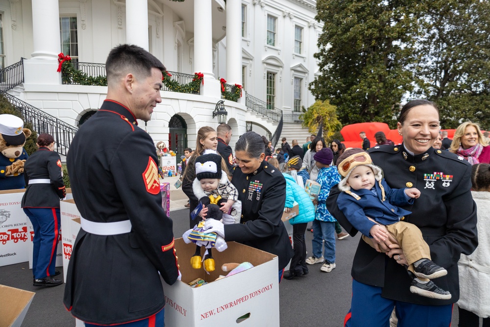 First Lady of the United States hosts Toys for Tots event at White House