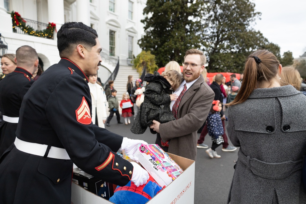 First Lady of the United States hosts Toys for Tots event at White House