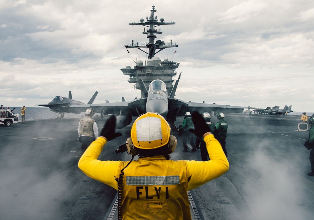 F/A-18E/F Super Hornets Conduct Flight Operations