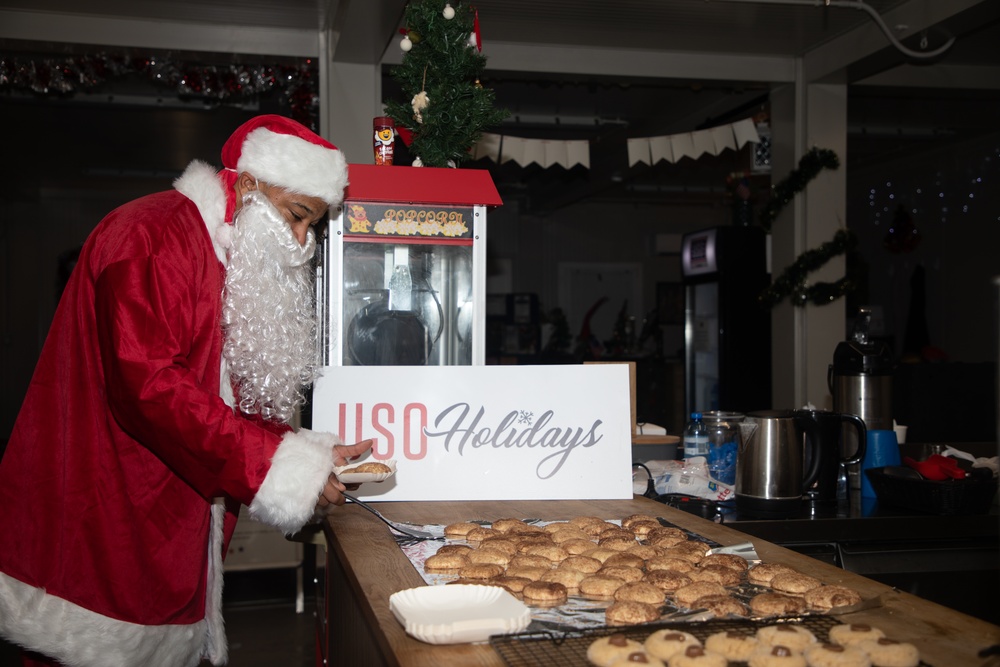 Santa visits the Powdiz US military community in Poland