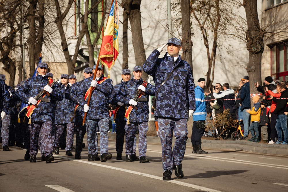 Romanian Armed Forces march in the Romanian National Day Parade