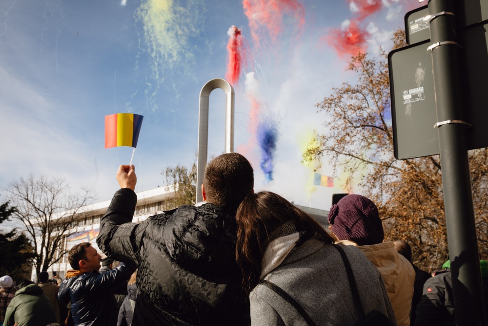 Romanian citizens celebrate Romanian National Day