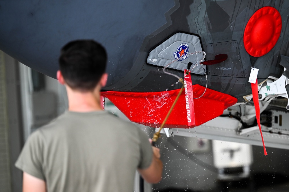 33rd Aircraft Maintenance Unit Airmen innovate F-35 canopy cover and wash cover designs