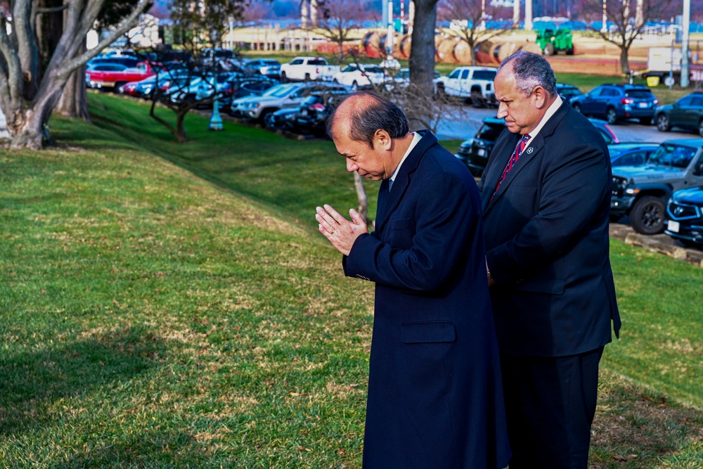 Secretary of the Navy Carlos Del Toro and Ambassador Extraordinary and Plenipotentiary of the Socialist Republic of Vietnam to the United States, his Excellency Ambassador Nguyen Quoc Dzung Tour United States Naval Academy (USNA)