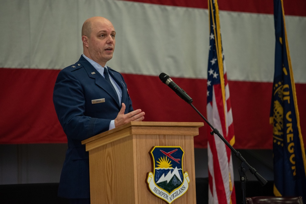 142nd Wing holds change of command ceremony