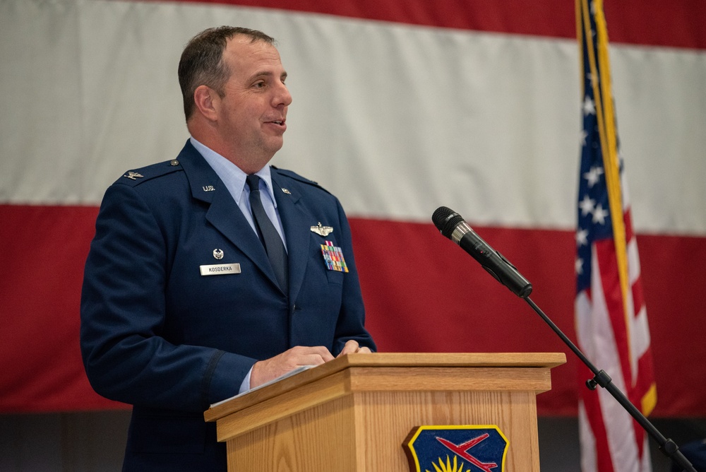 142nd Wing holds change of command ceremony