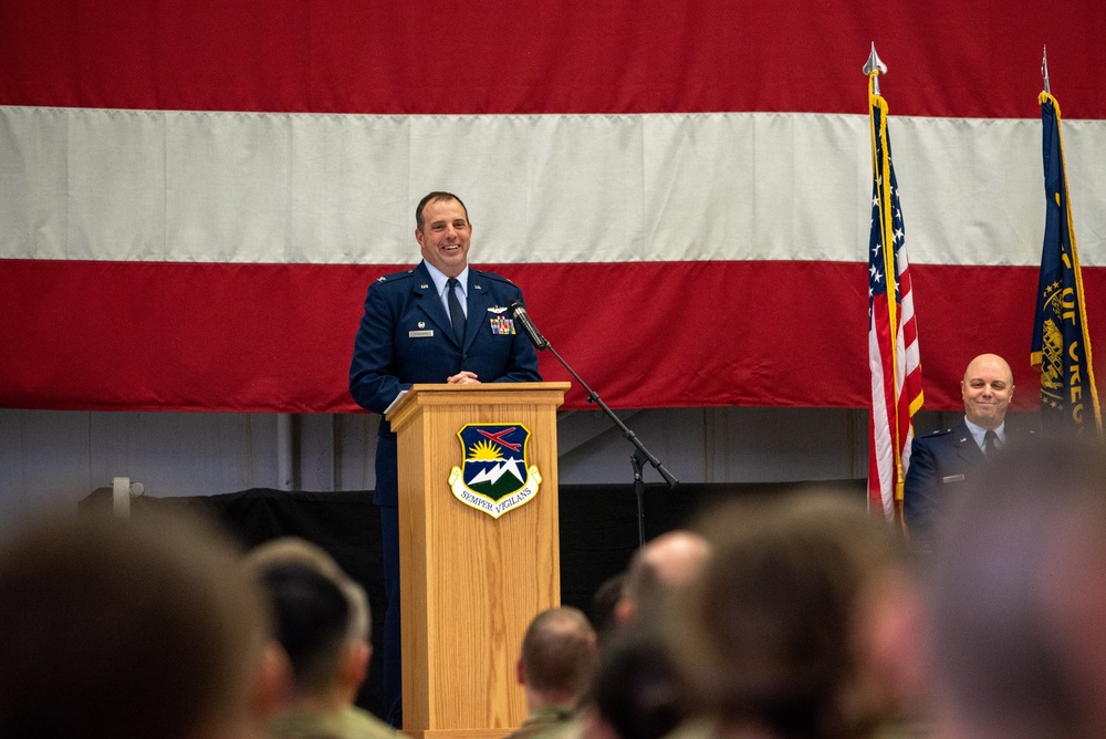 142nd Wing holds change of command ceremony