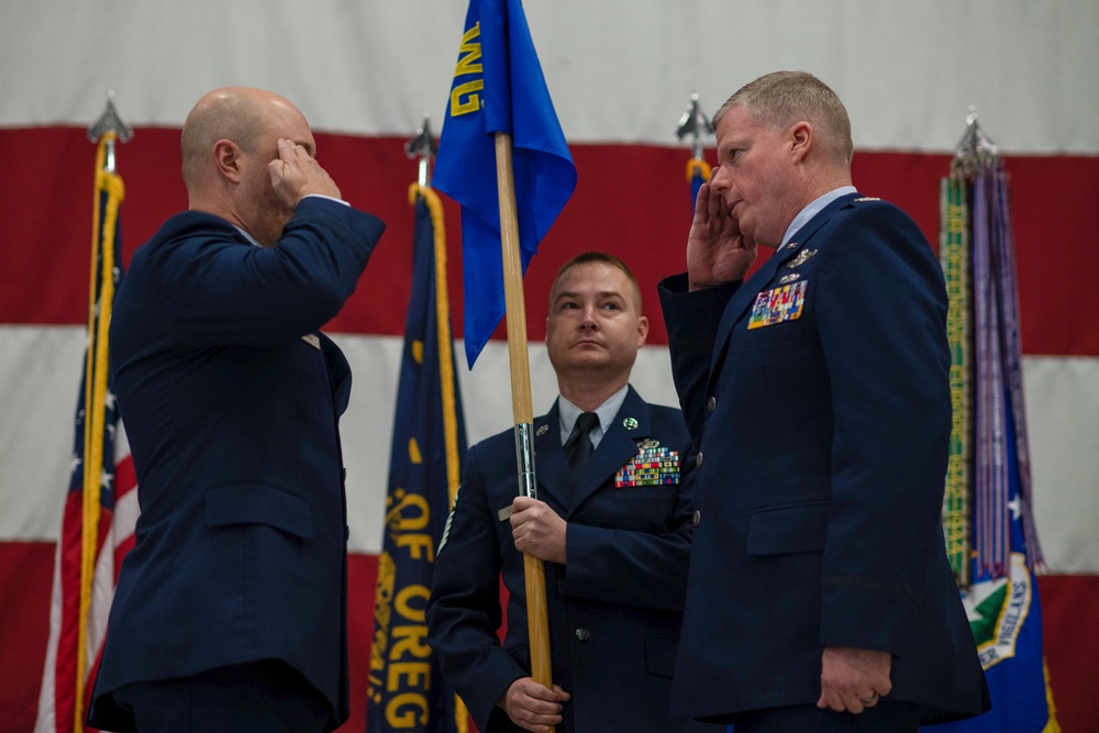 142nd Wing holds change of command ceremony