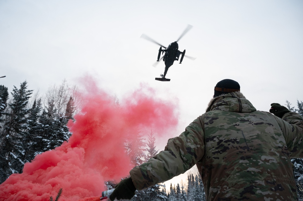 Service Members participate in Arctic Survival School on Eielson Air Force Base