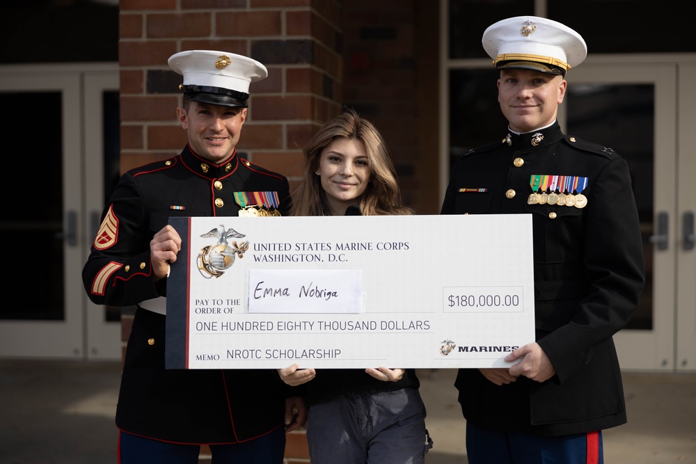 Sacramento Marines Present NROTC Scholarship