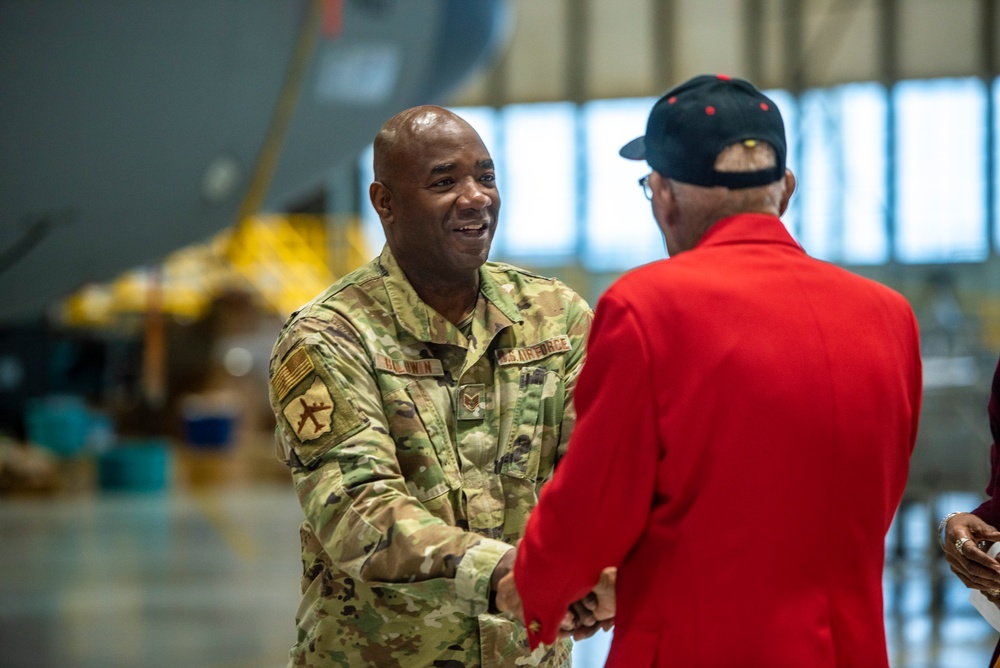 Tuskegee Airman returns to Lockbourne Air Force Base