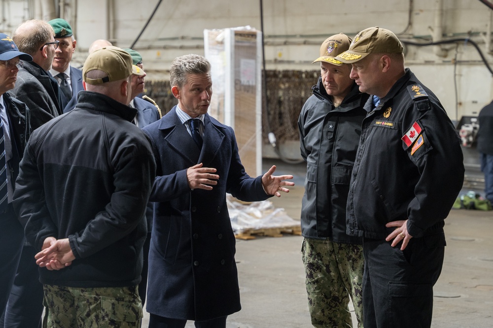Sweden Minister of Defence Visits USS Iwo Jima