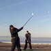 Abraham Lincoln Sailors golf on the flight deck