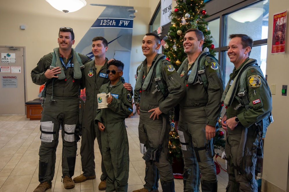 125th Fighter Wing fulfills wish to become fighter pilot for a day