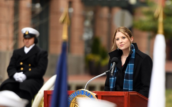 Future submarine USS Arizona honors WWII battleship USS Arizona at Pearl Harbor Day ceremony in D.C.