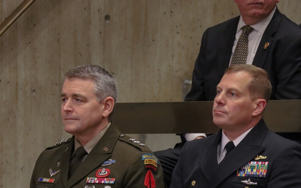 United States Special Operations Commanding General Lt. Gen. Jonathan Braga and US Navy Capt. Henry Roenke Attend Boston City Council 'Army and Navy Day' Proclamation