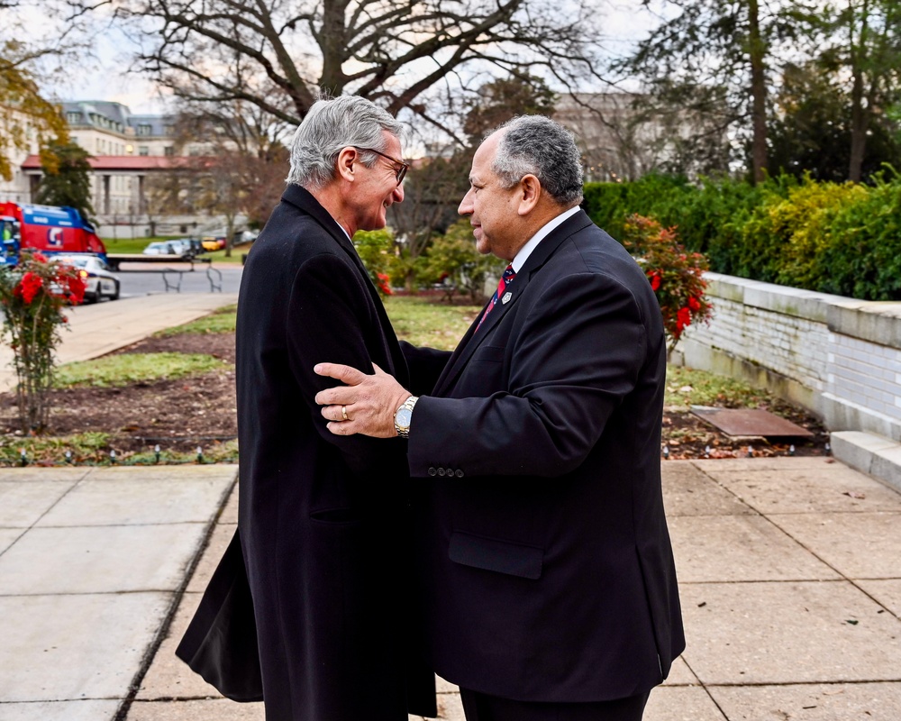 Secretary of the Navy Carlos Del Toro and His Excellency Santiago Cabanas, Ambassador of Spain to the United States, Tour United States Naval Academy (USNA)