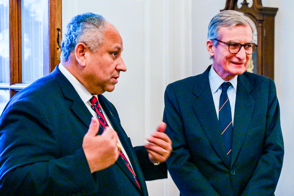 Secretary of the Navy Carlos Del Toro and His Excellency Santiago Cabanas, Ambassador of Spain to the United States, Tour United States Naval Academy (USNA)