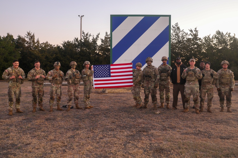 Soldiers Honor the History of 3rd ID during a Physical Training Event and Reenlistment Ceremony