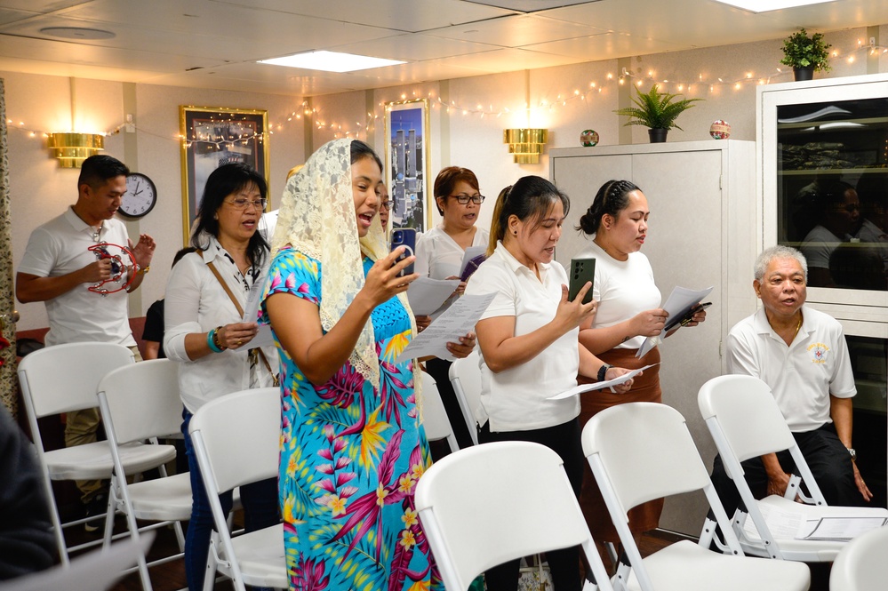 Pacific Partnership 2024-1: Archbishop Christopher Cardone leads catholic mass aboard USNS Mercy