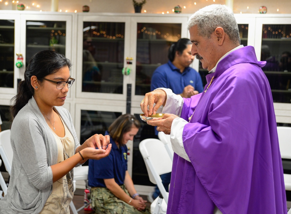 Pacific Partnership 2024-1: Archbishop Christopher Cardone leads catholic mass aboard USNS Mercy