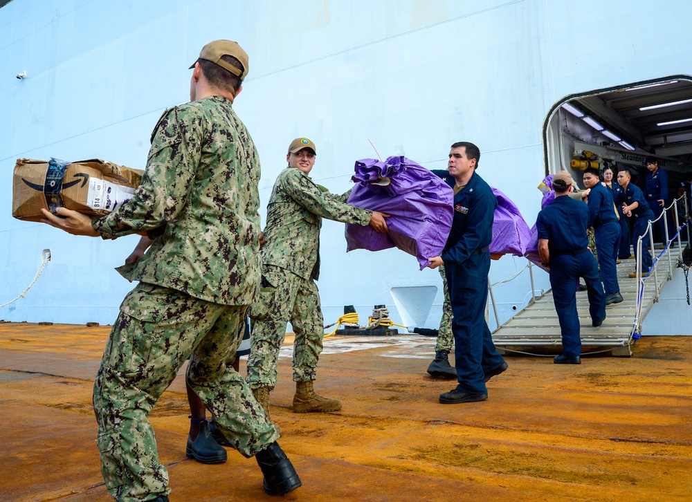 Pacific Partnership 2024-1: USNS Mercy Mail Onload