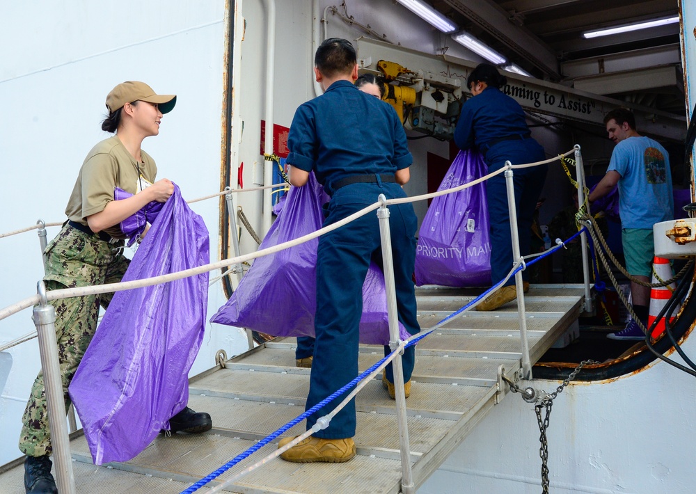 Pacific Partnership 2024-1: USNS Mercy Mail Onload