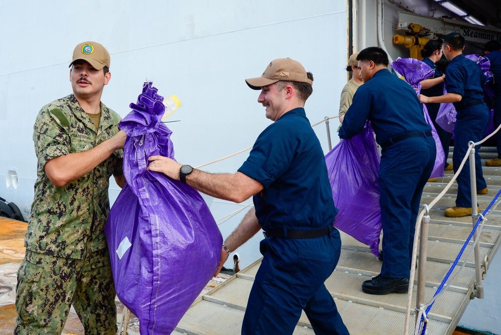 Pacific Partnership 2024-1: USNS Mercy Mail Onload