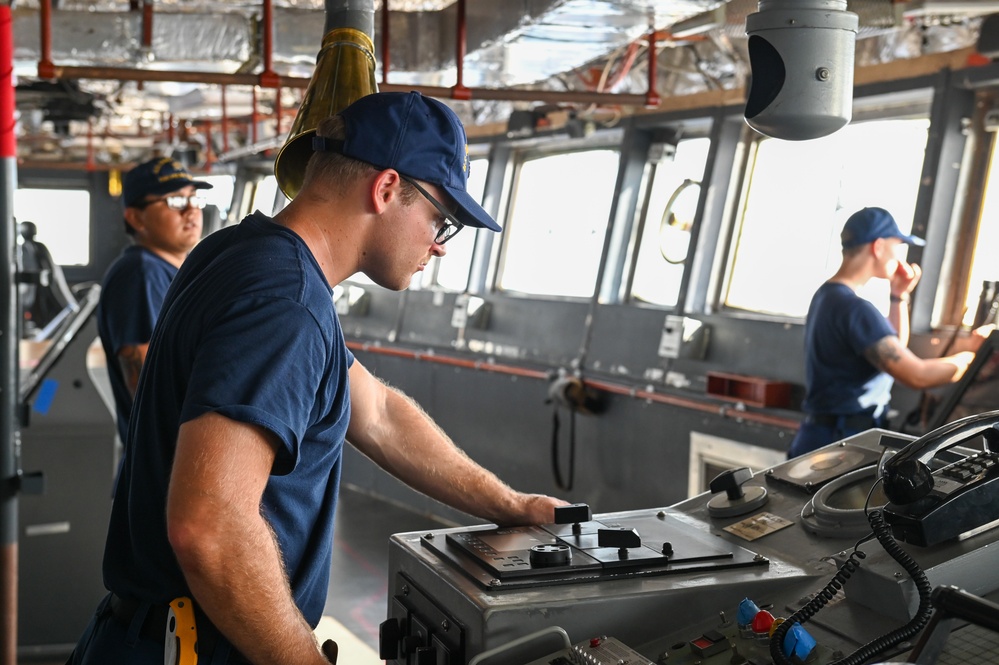 Coast Guard Cutter Polar Star (WAGB-10) crosses “The X”