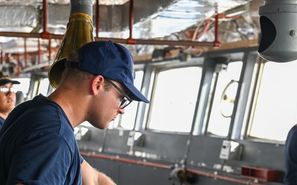 Coast Guard Cutter Polar Star (WAGB-10) crosses “The X”