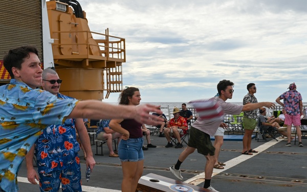 Coast Guard Cutter Polar Star (WAGB-10) crosses “The X”