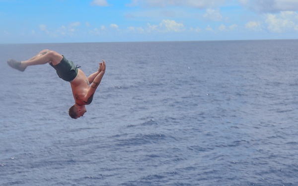 Coast Guard Cutter Polar Star (WAGB-10) crosses “The X”