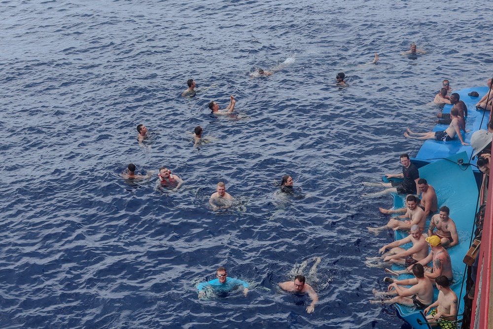 Coast Guard Cutter Polar Star (WAGB-10) crosses “The X”