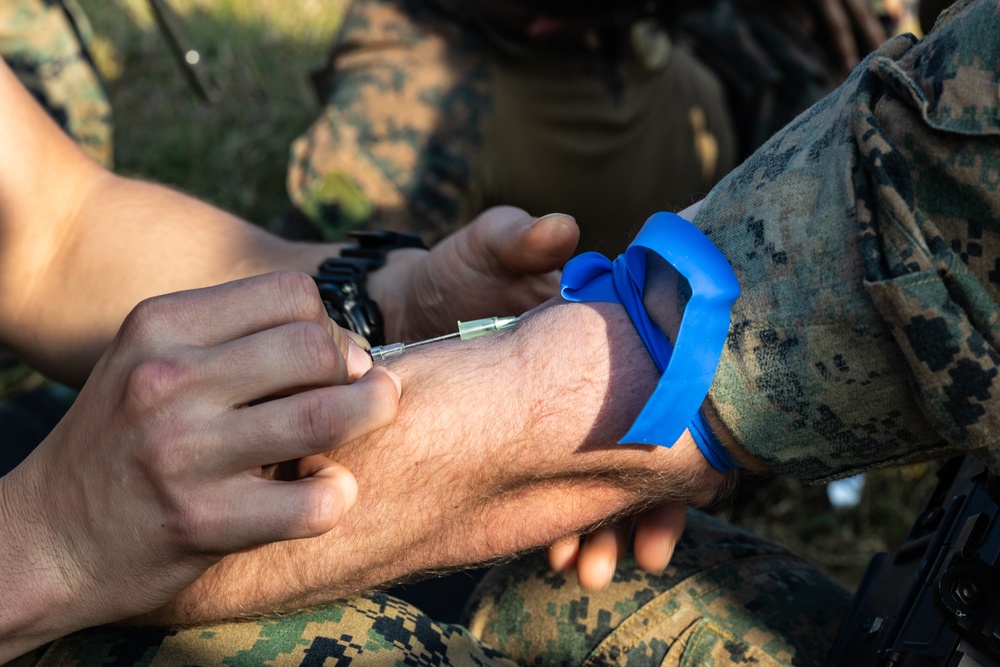 U.S. Marines with 31st Marine Expeditionary Unit conducts Expeditionary Advanced Base Sensor Exercise and Tactical Casualty Care Instruction