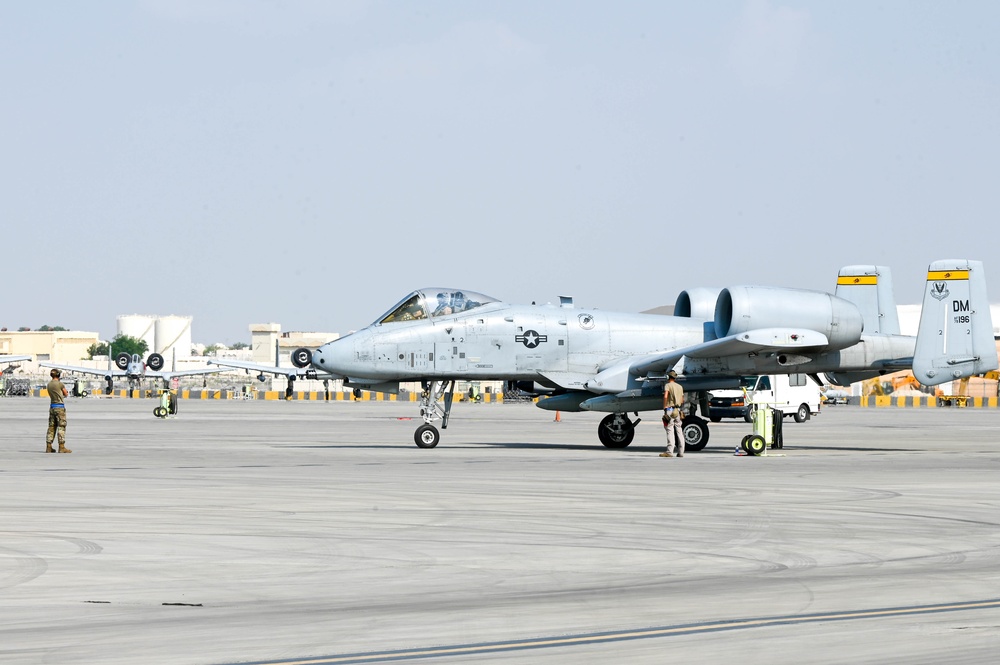 A-10 Thunderbolt II jets ready and postured