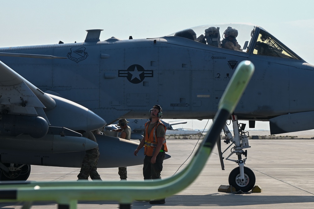 A-10 Thunderbolt II jets ready and postured