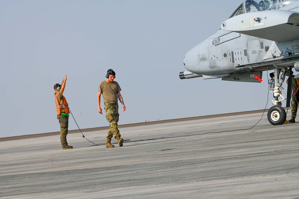 A-10 Thunderbolt II jets ready and postured