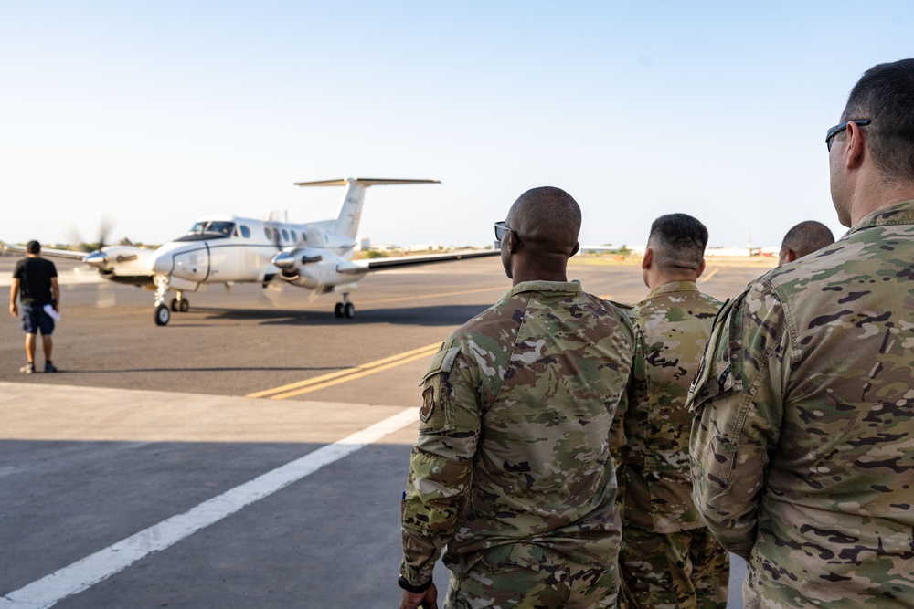 Third Air Force, 406 AEW leaders visit deployed troops