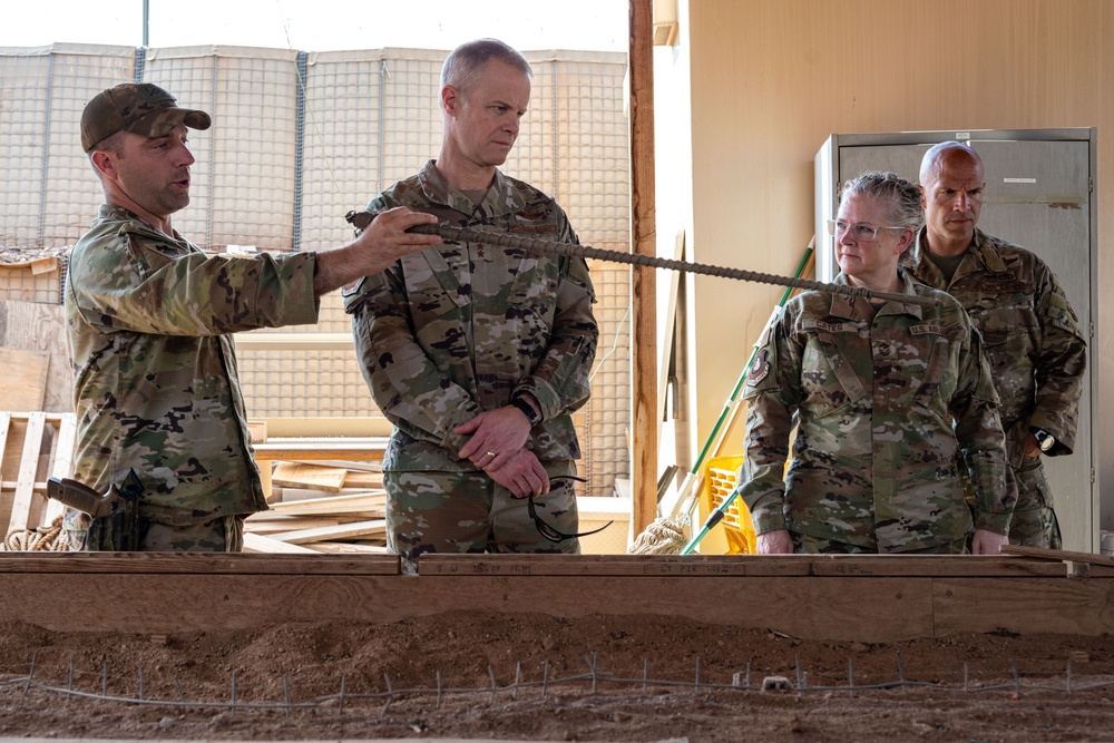 Third Air Force, 406 AEW leaders visit deployed troops