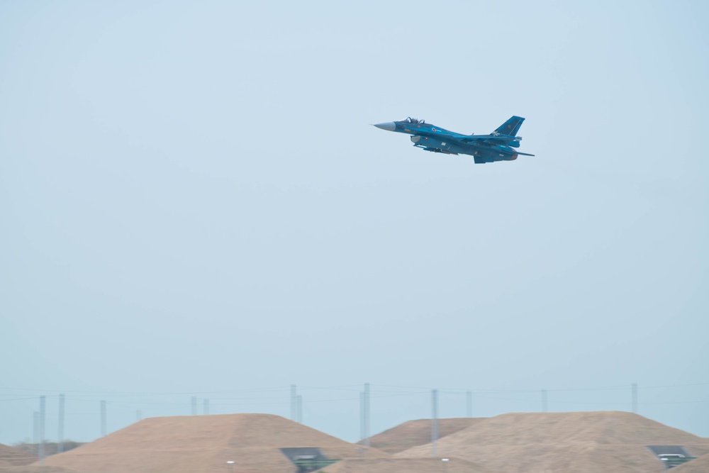 Lightning strikes over Tsuiki Air Base during ATR