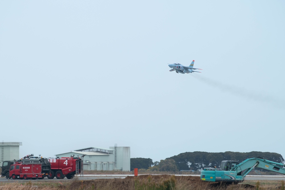 Lightning strikes over Tsuiki Air Base during ATR