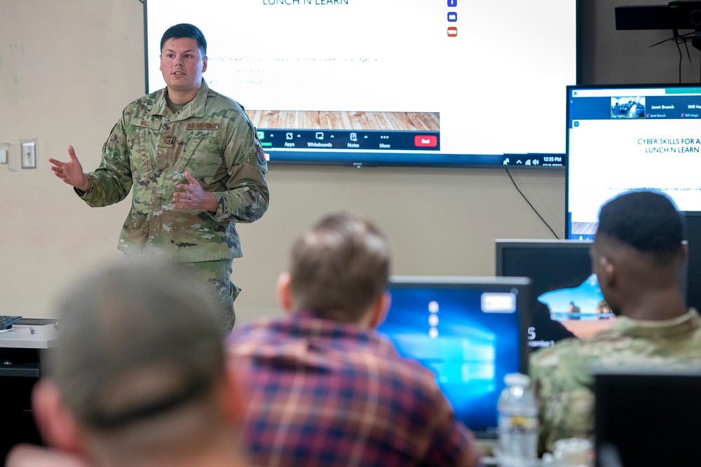 West Virginia National Guardsmen speak at Cybersecurity Lunch and Learn