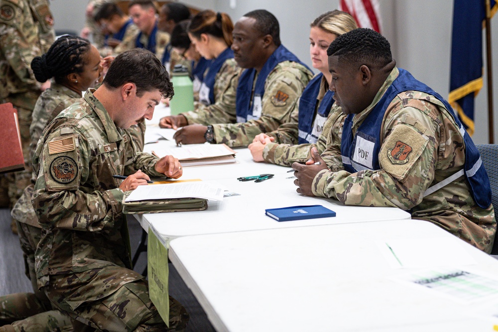 169th Fighter Wing personnel processing for XAB deployment